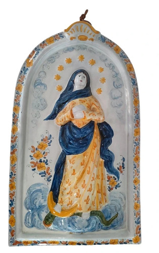 Maiolica ceramica madonna - maiolica, in