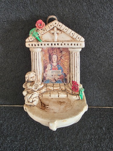 Acquasantiera ceramica - acquasantiera, in