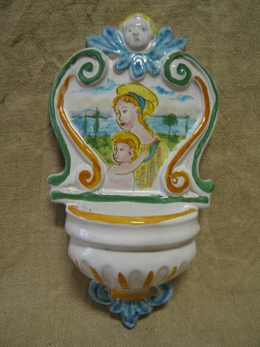 Acquasantiera ceramica - acquasantiera,