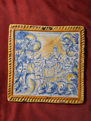 Piastrella ceramica dipinta - ceramica,